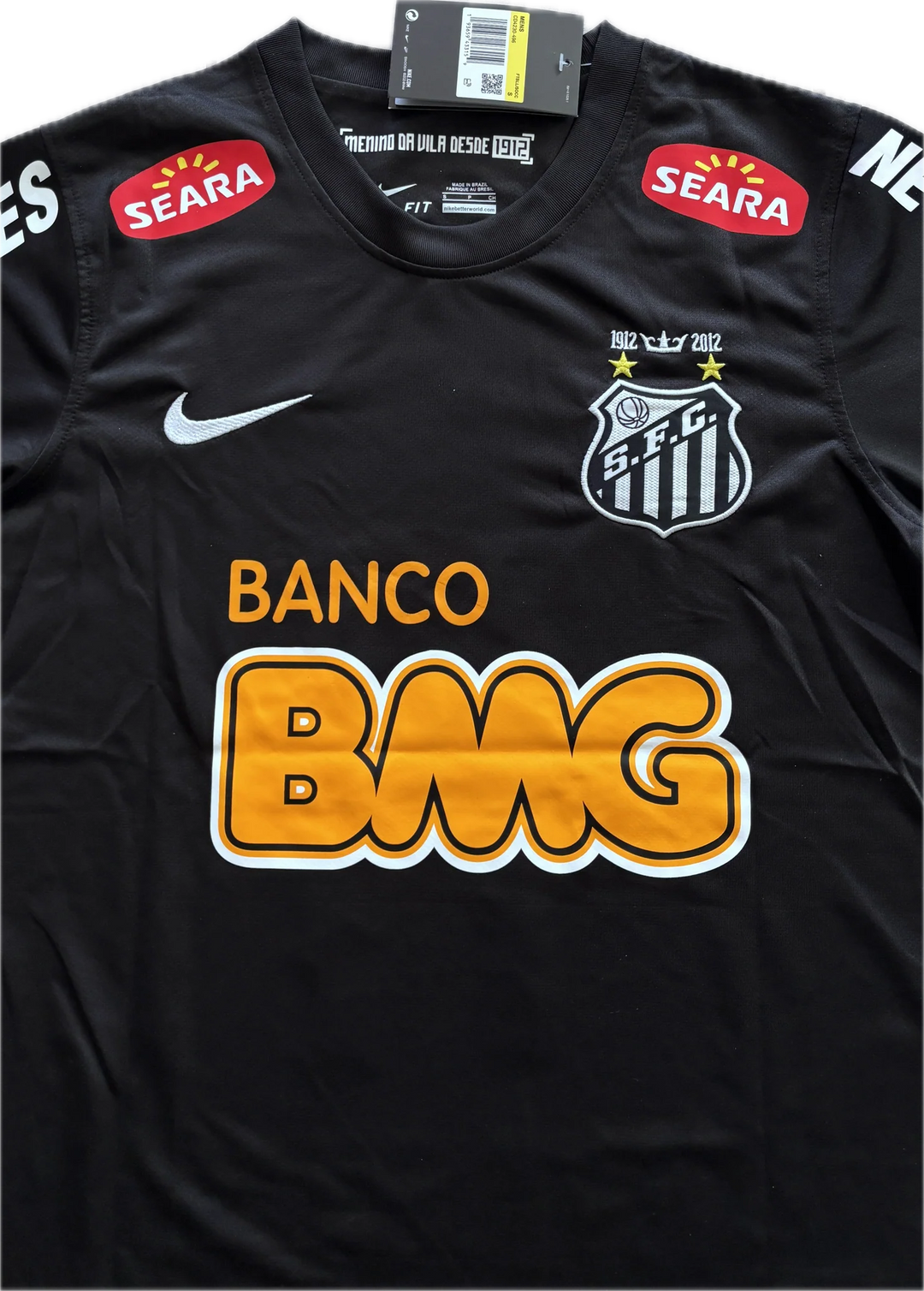 Santos Away Black Neymar Jr 11 Classic Jersey 2011/12