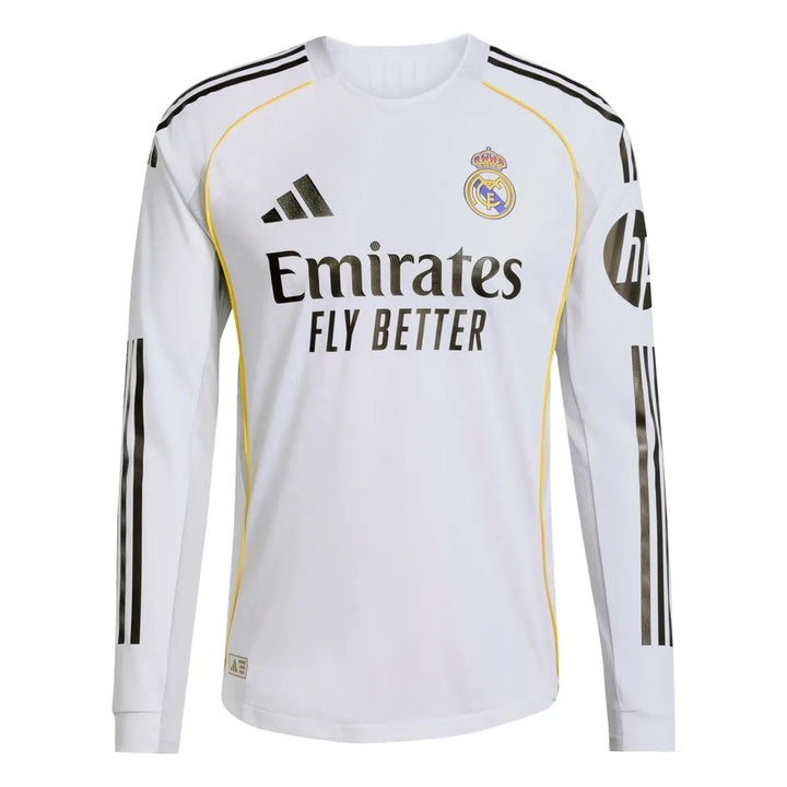 RM Home Player Version Long Sleeve Jersey 2025/26