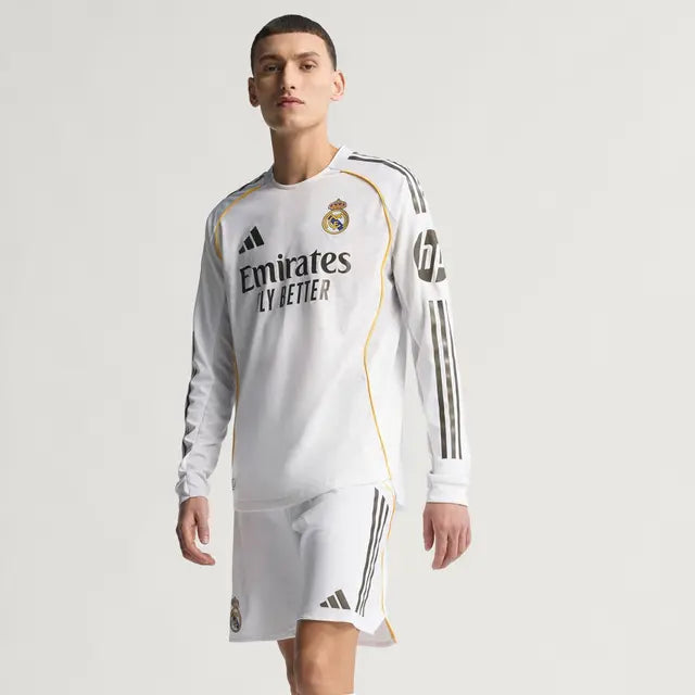 RM Home Player Version Long Sleeve Jersey 2025/26