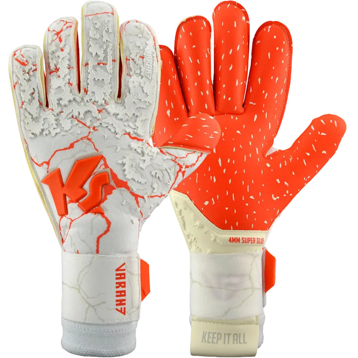 Varenz KS Pro Goalkeeper Gloves – White Lightning Edition