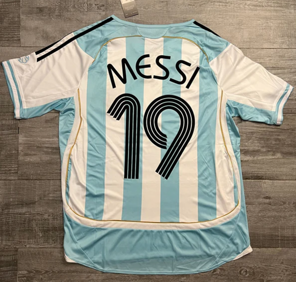 Argentyna Home No.19 MESSI ADIDAS 2006 World Cup