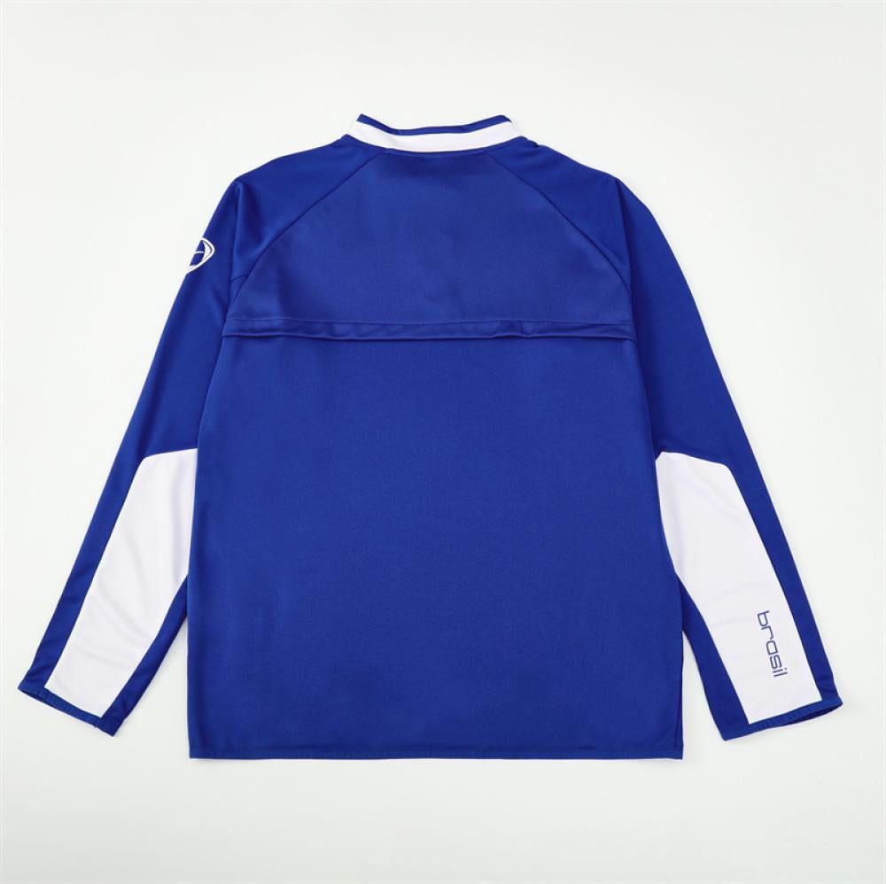 Brazil Blue Retro 2002 Training Suit Top
