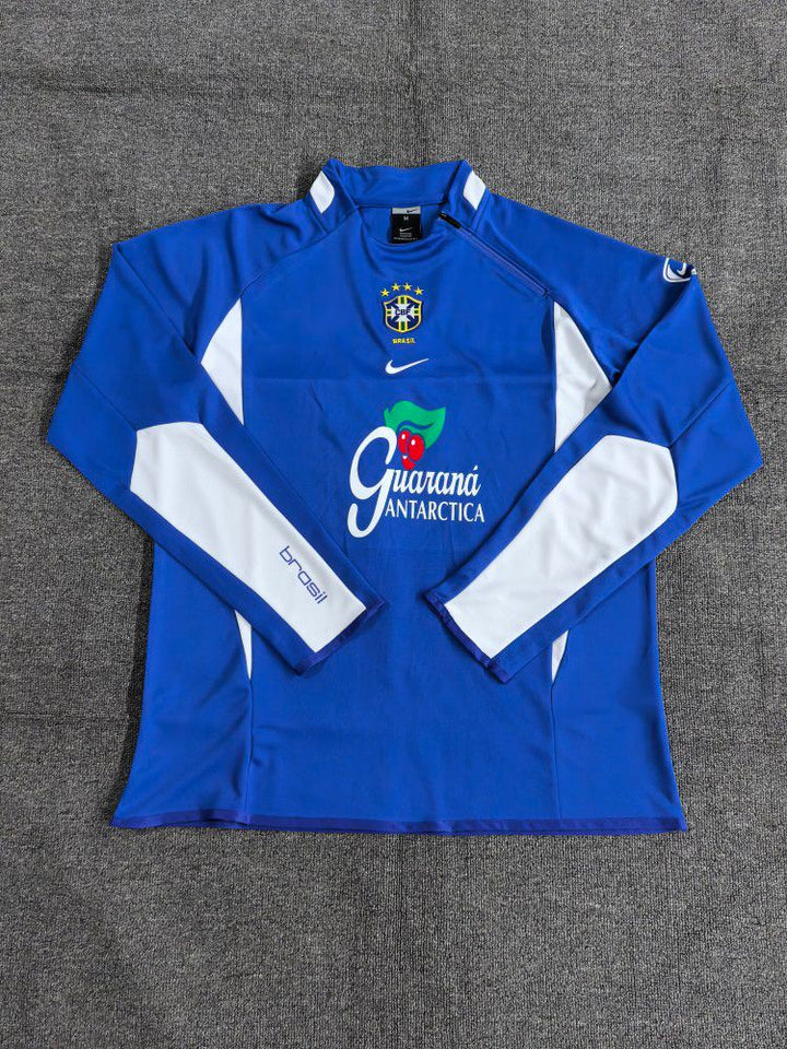 Brazil Blue Retro 2002 Training Suit Top