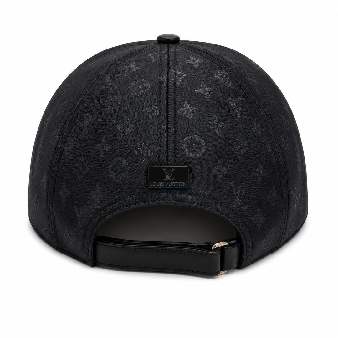 Black Gold Monogram Cap – Signature Plate