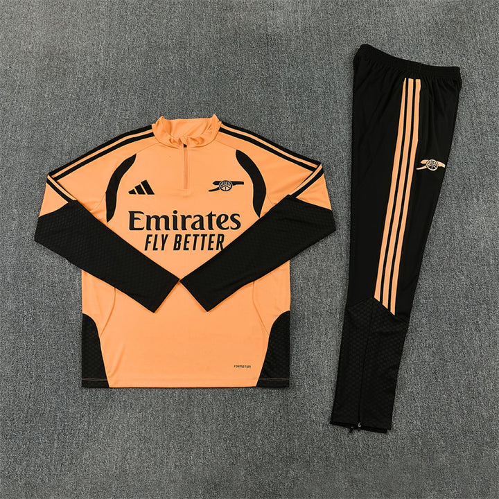 Arsenal Orange Training Tracksuit 2027 - flat lay