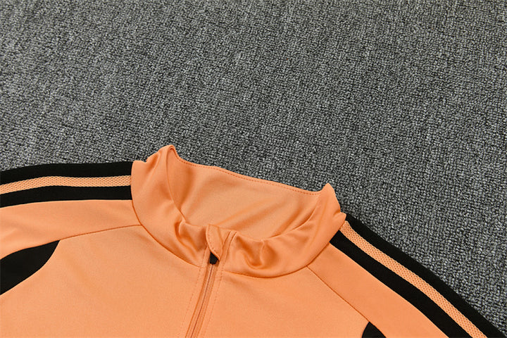 Arsenal Orange Training Tracksuit 2027 - collar and zip detail