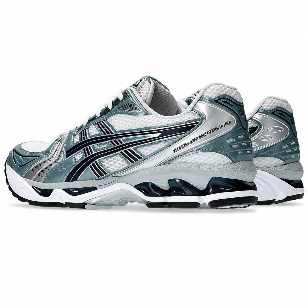 ASICS GEL-KAYANO 14 White Blue rear angle