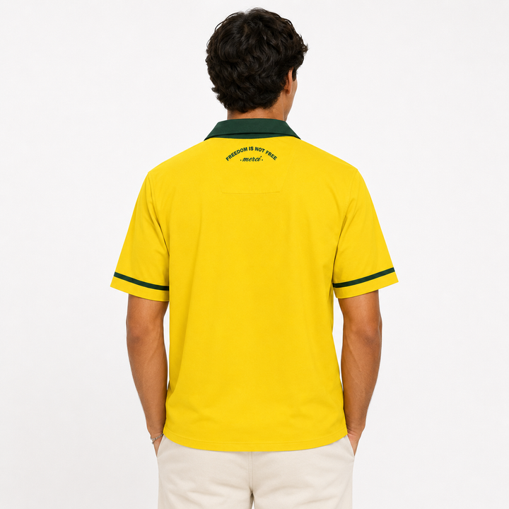 Men’s Brazil Retro Button-Up Football Shirt