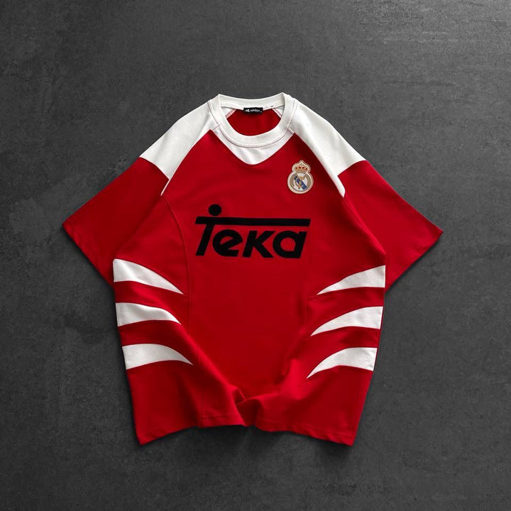 Men’s Red Retro Football Jersey T-Shirt