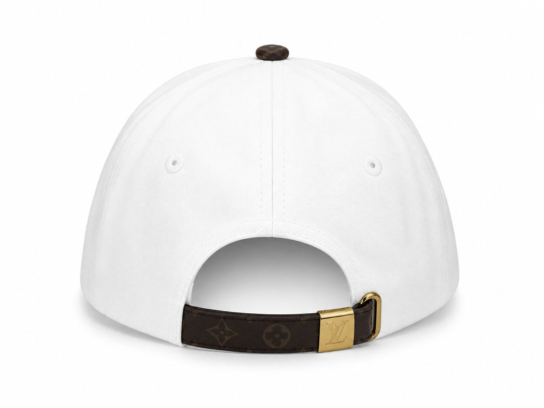 White Luxe Monogram Cap