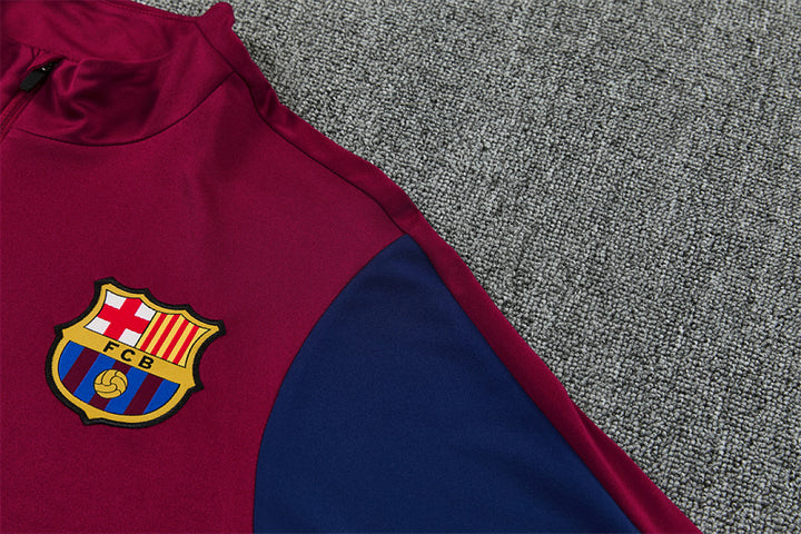BRC Burgundy Training Tracksuit 2027 - embroidered crest closeup