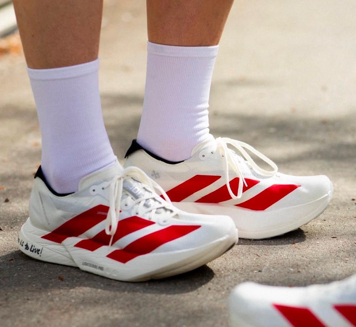 adidas Adizero Adios Pro 4 Off White Better Scarlet – amzunit