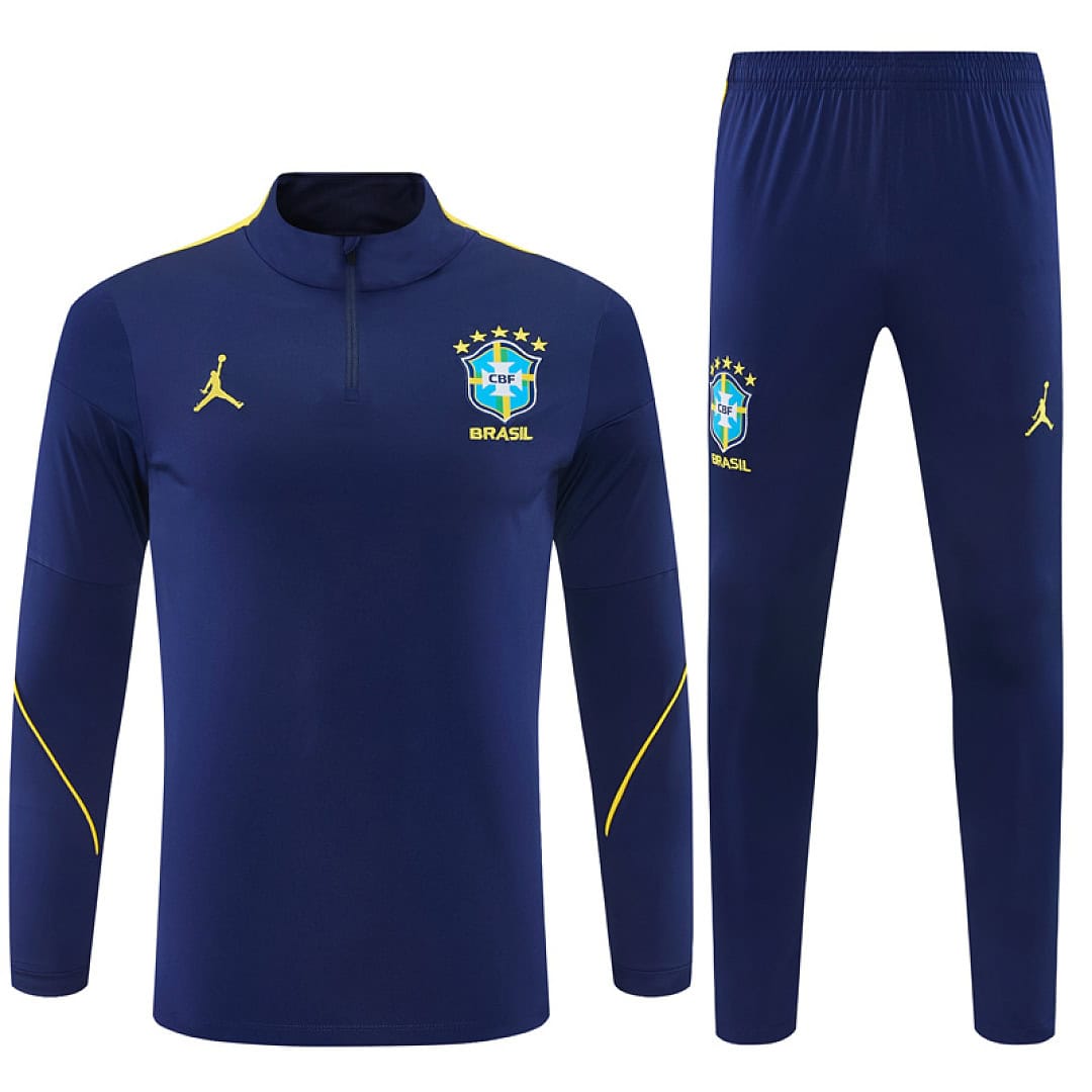 Brazil Navy Training Tracksuit 2027 - quarter-zip top and track pants - front