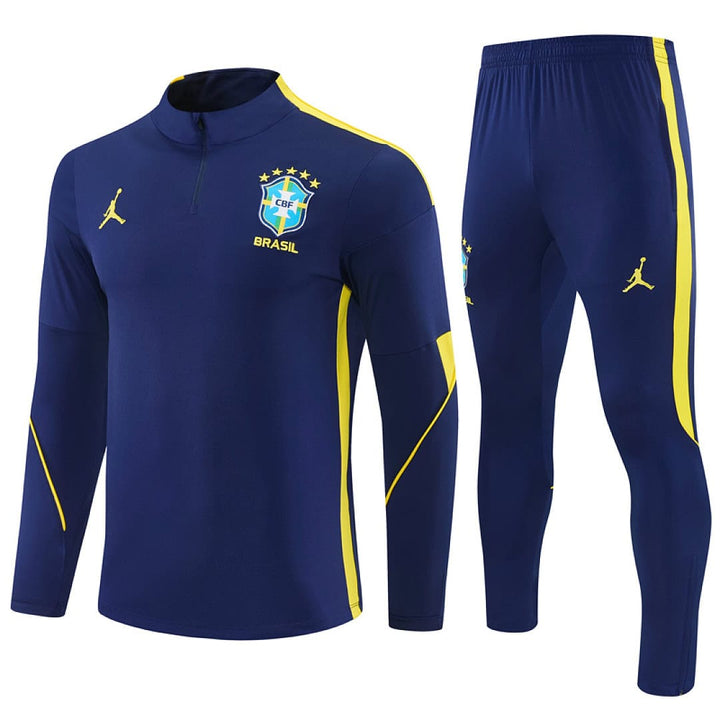 Brazil Navy Training Tracksuit 2027 - front view with yellow trim