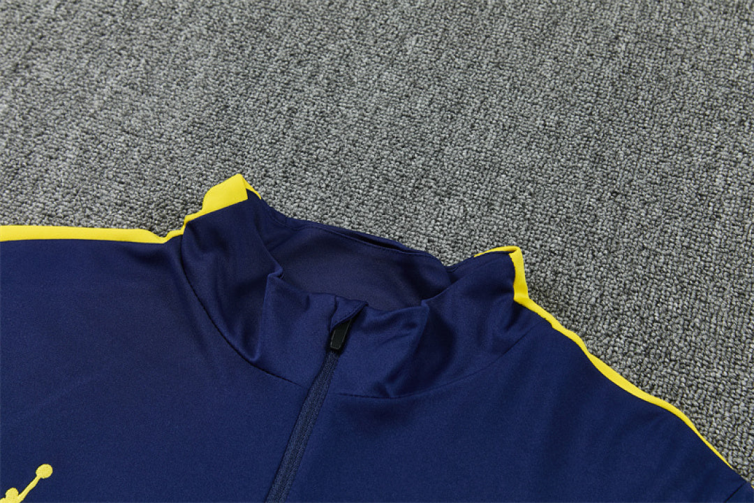 Brazil Navy Training Tracksuit 2027 - collar and zip detail
