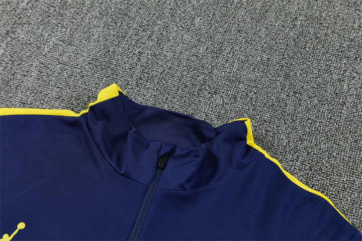 Brazil Navy Training Tracksuit 2027 - collar and zip detail