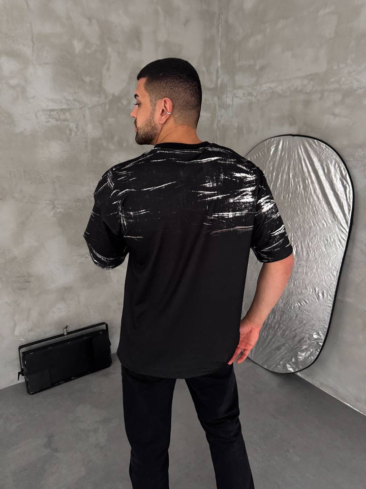 Unisex Black Oversized Football Jersey T-Shirt