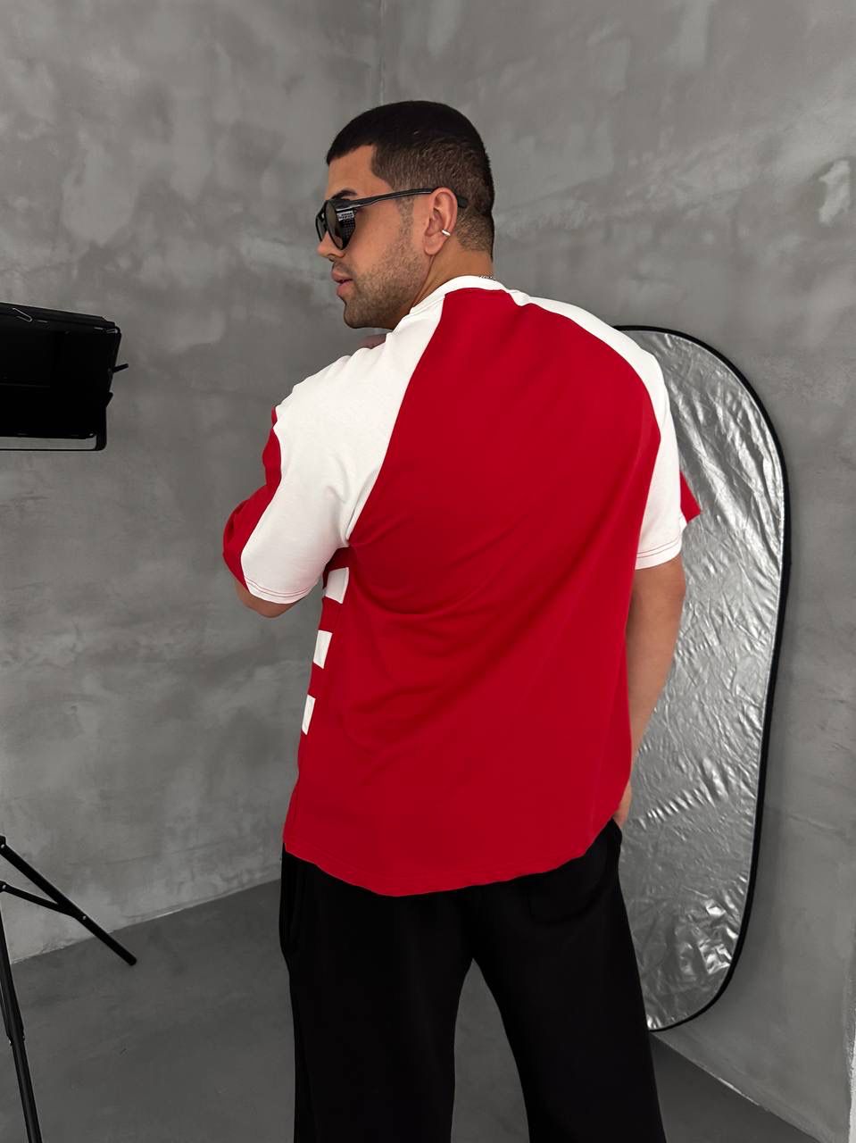 Men’s Red Retro Football Jersey T-Shirt