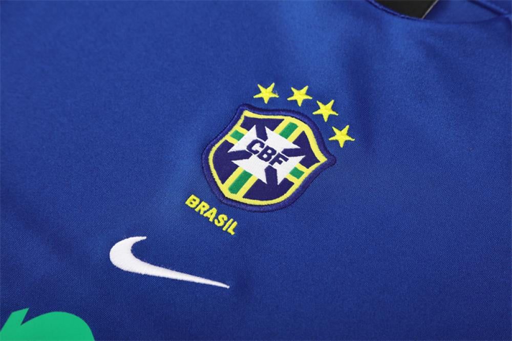 Brazil Blue Retro 2002 Training Suit Top