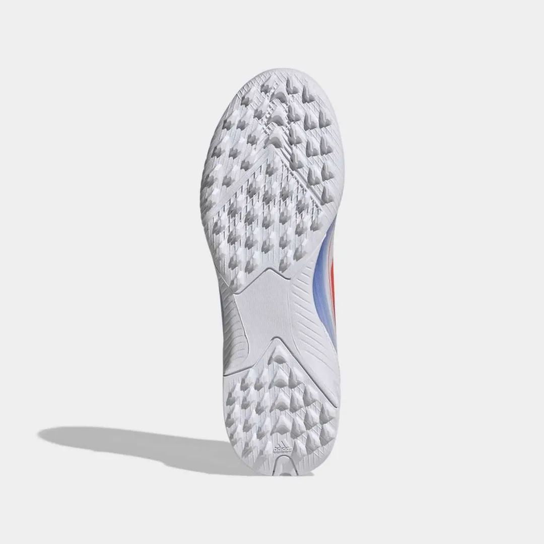 ADIDAS F50 LEAGUE LACELESS TF ADVANCEMENT - FOOTWEAR WHITE/SOLAR RED/LUCID BLUE