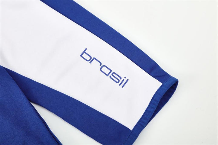 Brazil Blue Retro 2002 Training Suit Top