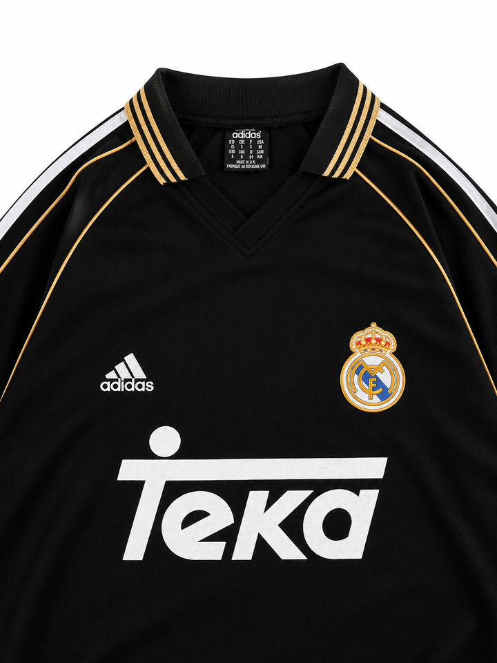 RM-Inspired Retro Polo Jersey Shirt – Black/Gold