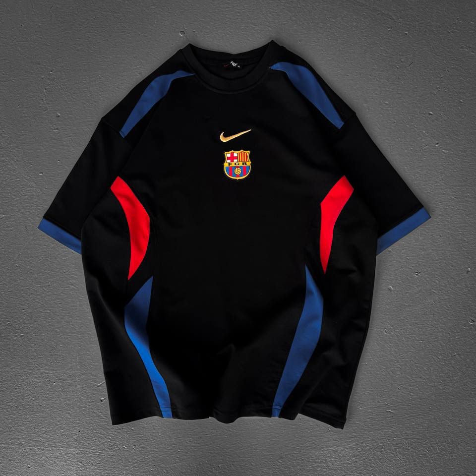 Men’s Black Colorblock Football Jersey T-Shirt