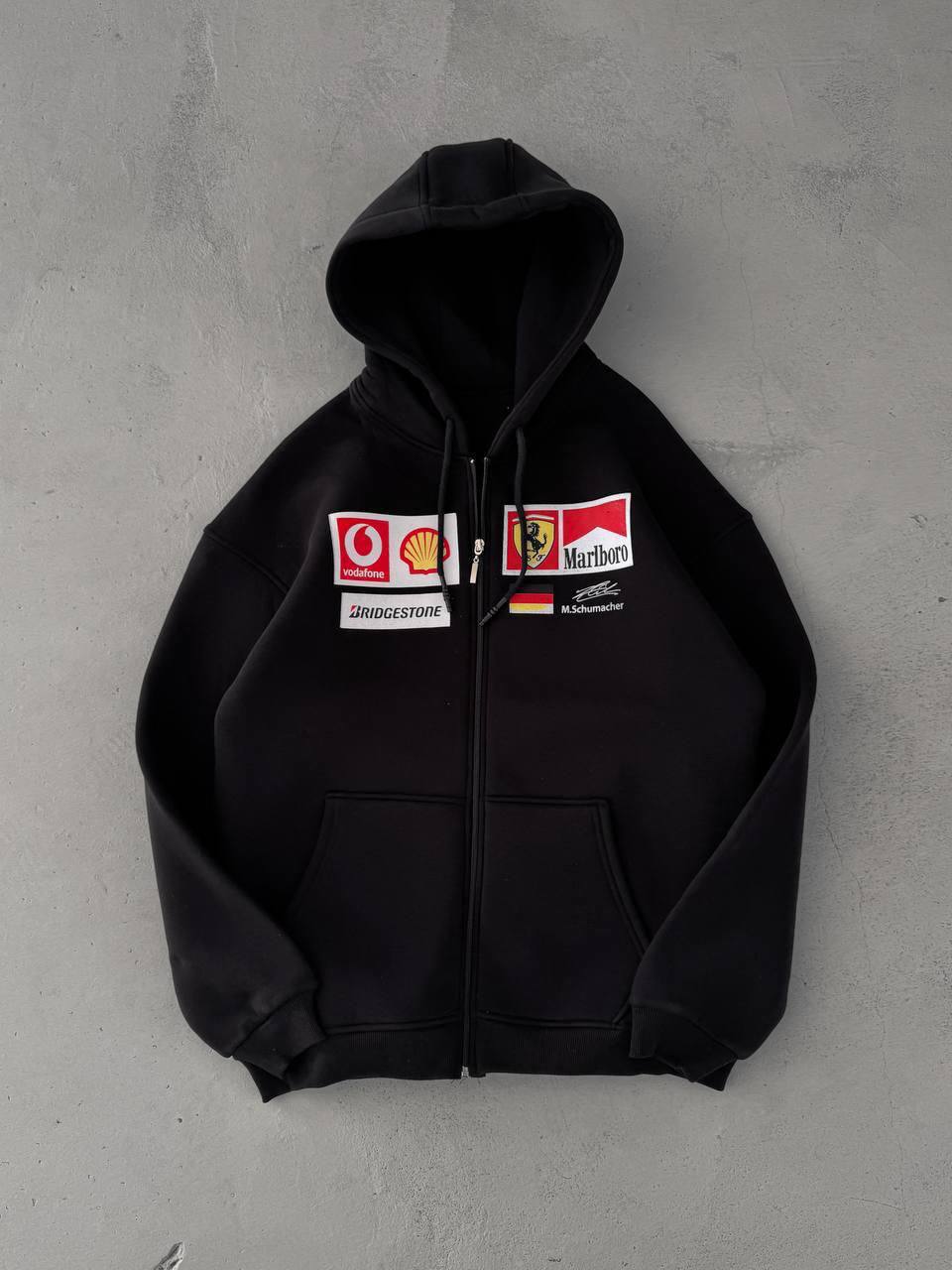 Racing Padded Oversized Hoodie – Premium F1 Inspired Streetwear