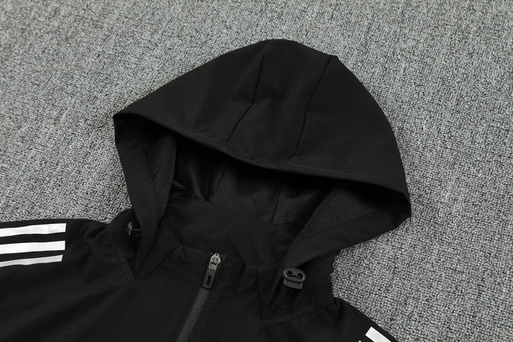 RM Black Hoodie Windbreaker Jacket Suit