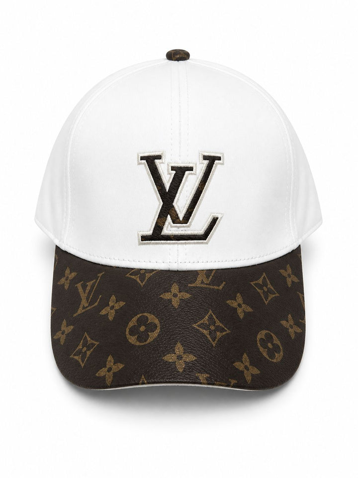 White Luxe Monogram Cap