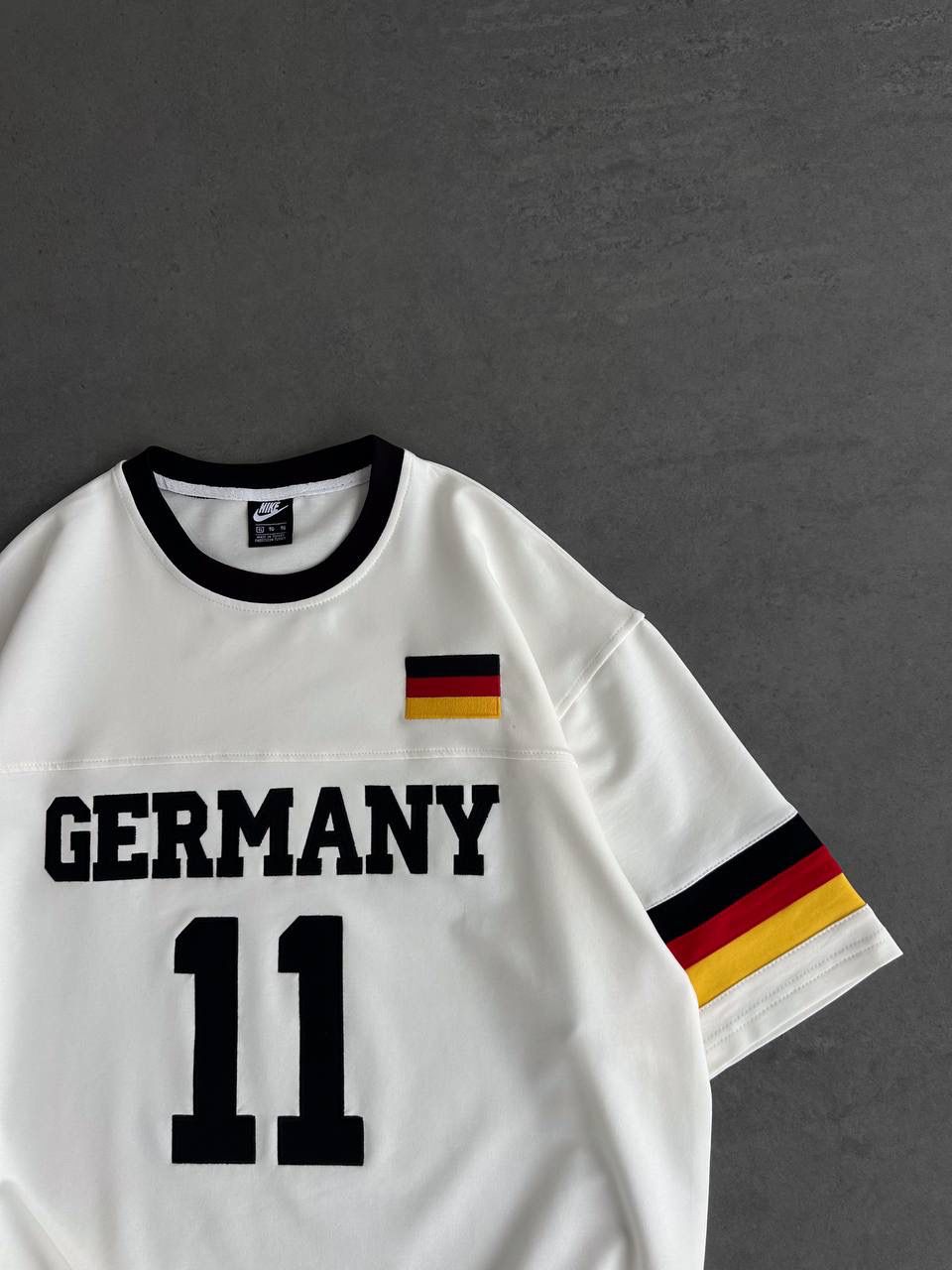 Germany 11 Oversized Jersey Tee – White/Black