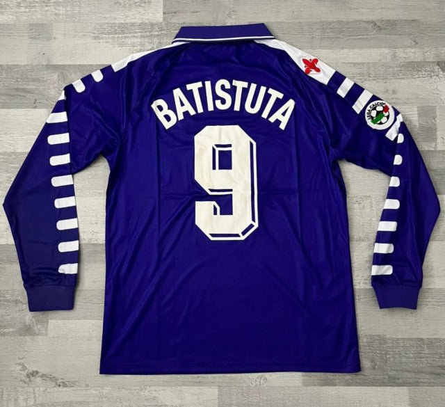 FIORENTINA HOME CLASSIC LONG SLEEVE 98/99 WITH BATISTUTA 9 – amzunit