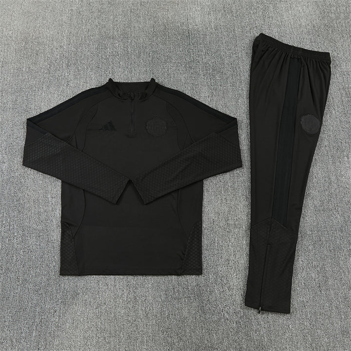Manchester United 2026/27 blackout tracksuit flat lay full set