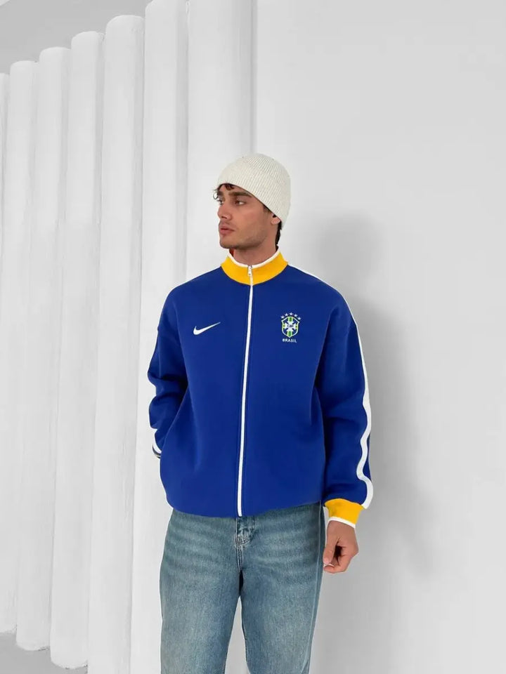 Brazil Oversized Fleece Jacket – Padded Winter Design