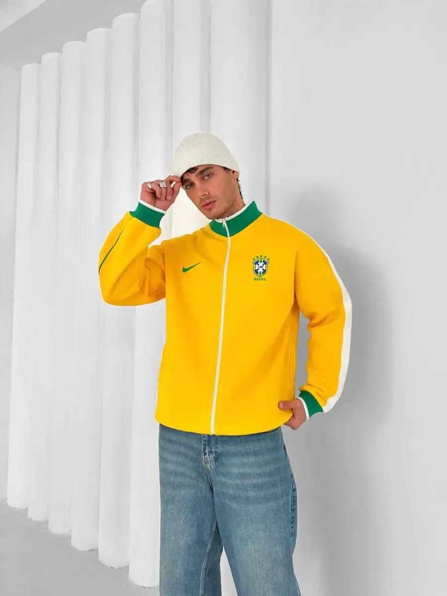 Brazil Oversized Fleece Jacket – Padded Winter Design