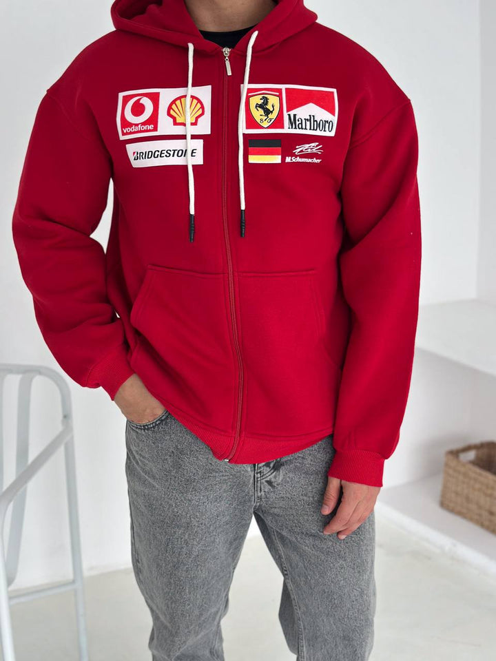 Racing Padded Oversized Hoodie – Premium F1 Inspired Streetwear
