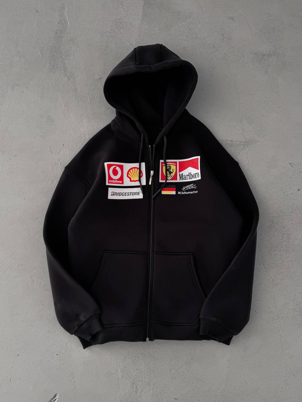 Racing Padded Oversized Hoodie – Premium F1 Inspired Streetwear