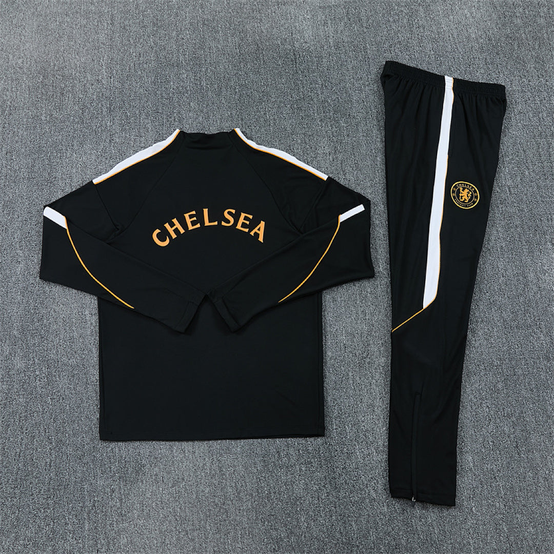 Chelsea Black Training Quarter-Zip Tracksuit 2026