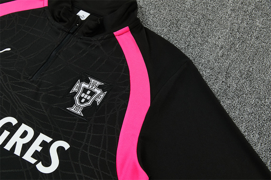 Portugal Elite Black Pink Training Tracksuit 2026