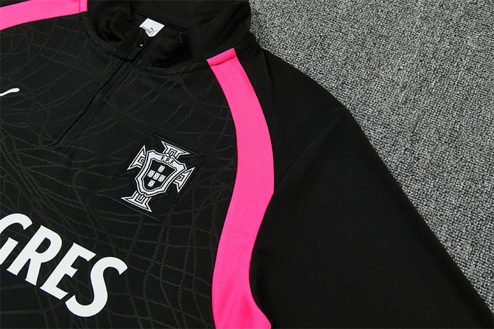 Portugal Elite Black Pink Training Tracksuit 2026