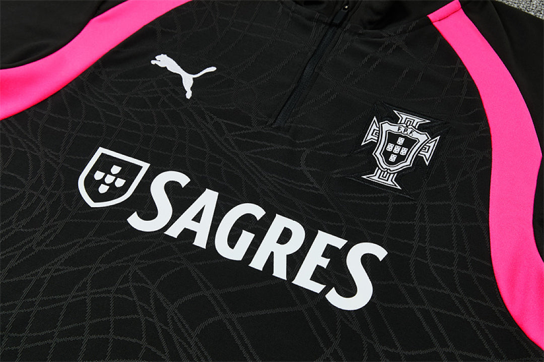 Portugal Elite Black Pink Training Tracksuit 2026