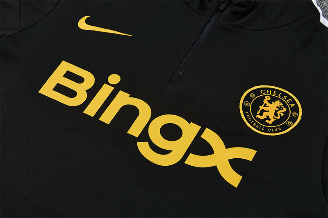 Chelsea Black Training Quarter-Zip Tracksuit 2026