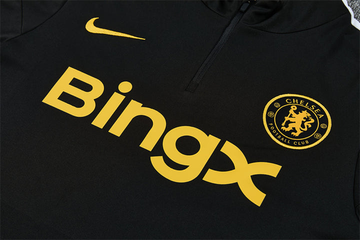 Chelsea Black Training Quarter-Zip Tracksuit 2026