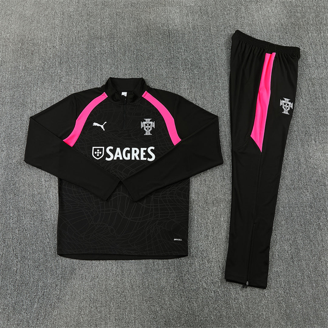 Portugal Elite Black Pink Training Tracksuit 2026