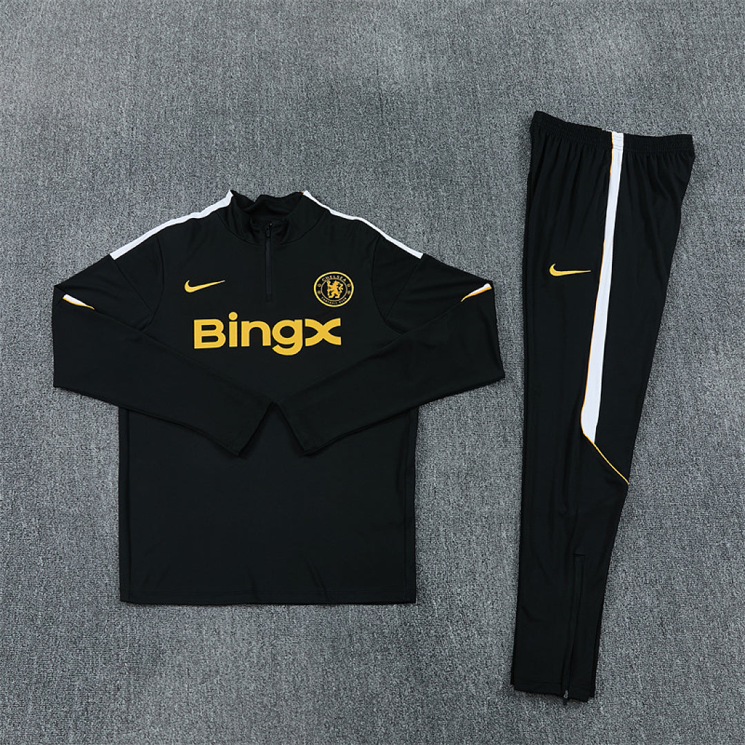 Chelsea Black Training Quarter-Zip Tracksuit 2026