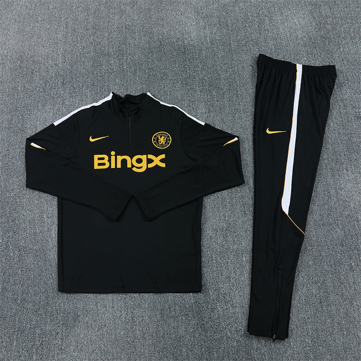 Chelsea Black Training Quarter-Zip Tracksuit 2026