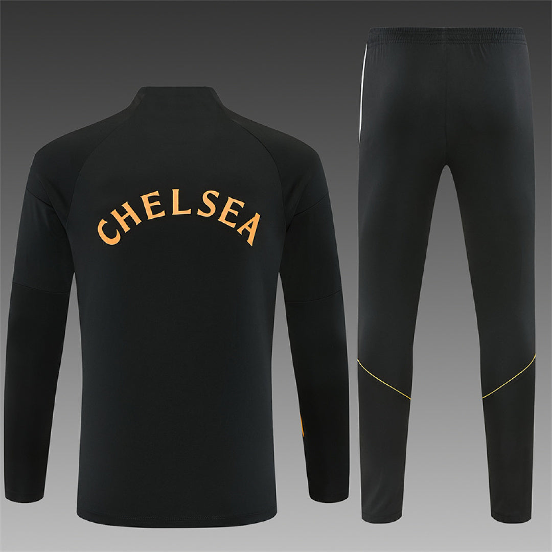 Chelsea Black Training Quarter-Zip Tracksuit 2026