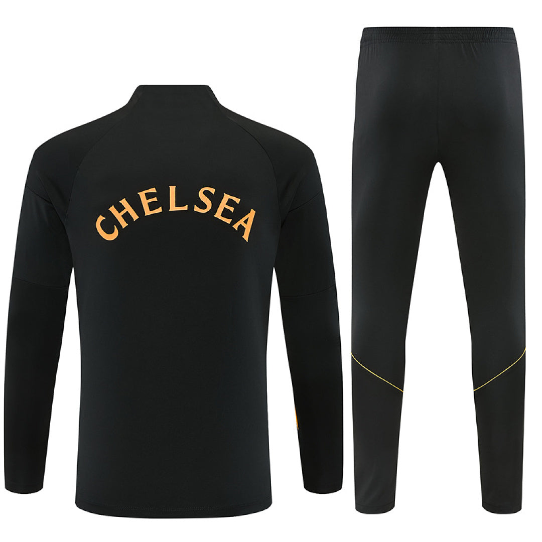 Chelsea Black Training Quarter-Zip Tracksuit 2026