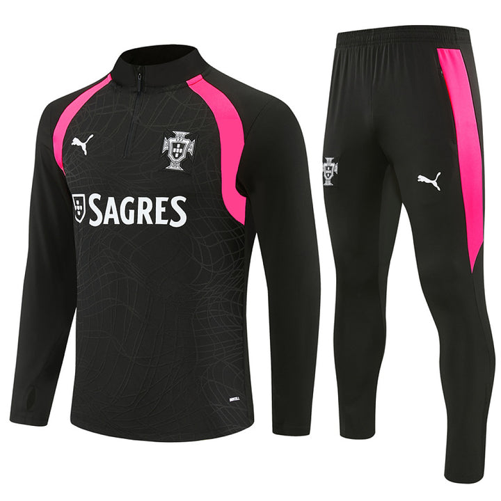 Portugal Elite Black Pink Training Tracksuit 2026