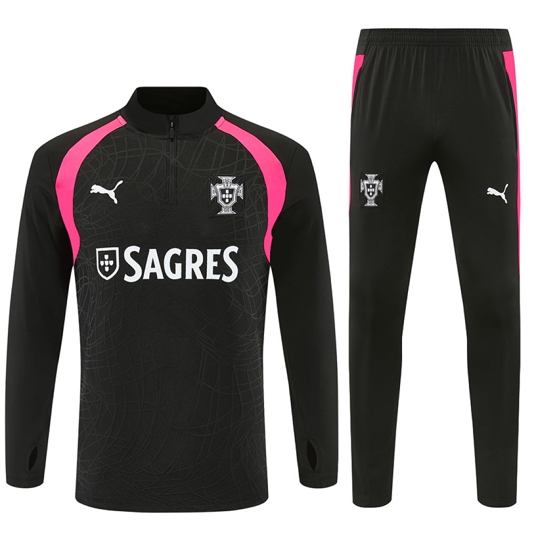 Portugal Elite Black Pink Training Tracksuit 2026